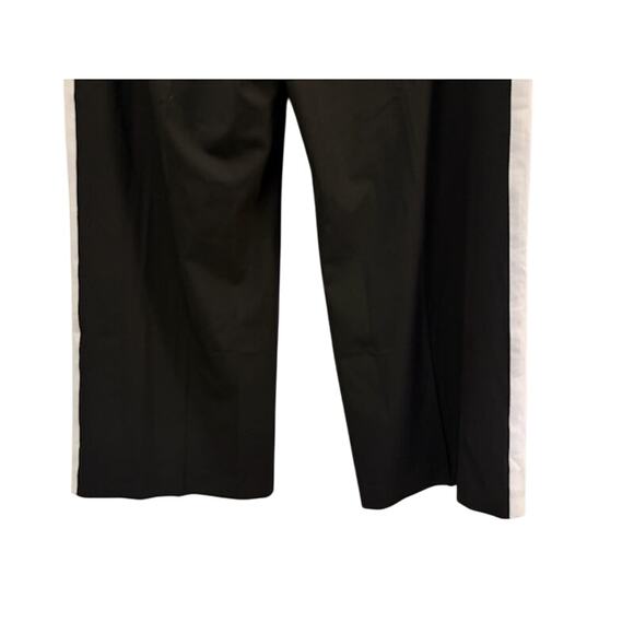 Ellos Black Casual Pants18 White Side Stripe Wide Leg Office Contemporary - Picture 9 of 10